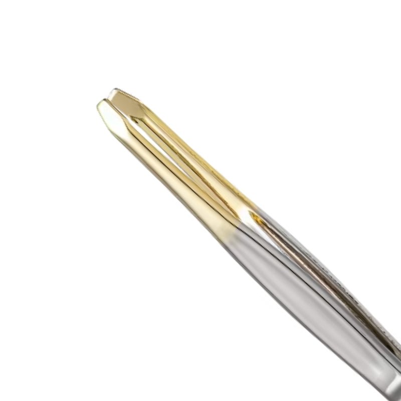 Pinça Profissional Ponta Reta Dourada Esterilizável TW-195AHG - Klass Vough