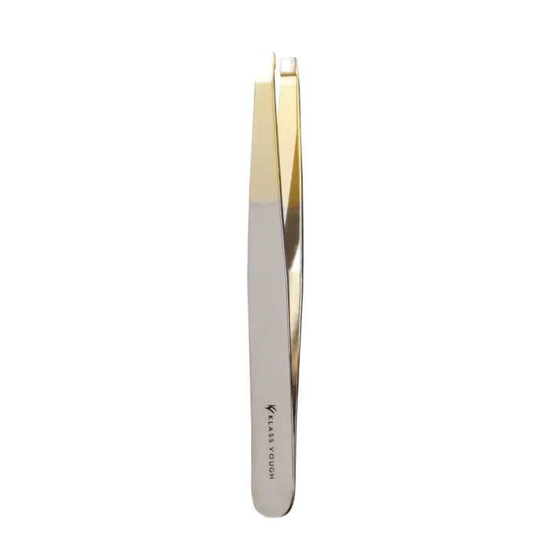 Pinça Profissional Ponta Reta Dourada Esterilizável TW043FHG - Klass Vough