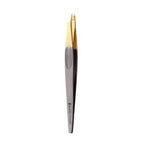 Pinça Profissional Ponta Reta Dourada Esterilizável TW048FHQH - Klass Vough