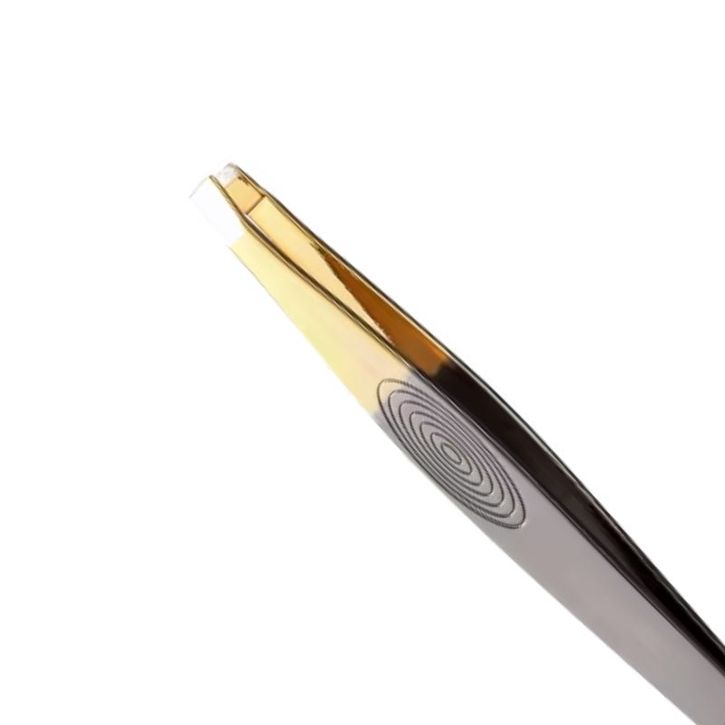 Pinça Profissional Ponta Reta Dourada Esterilizável TW048FHQH - Klass Vough