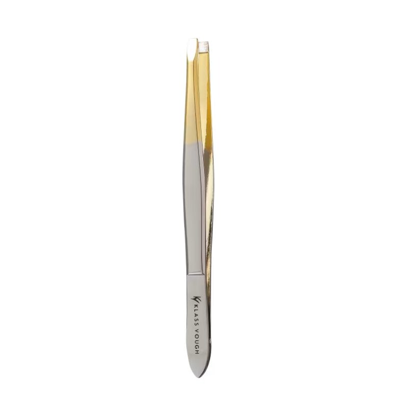 Pinça Profissional Ponta Reta Dourada Esterilizável TW085FHG - Klass Vough