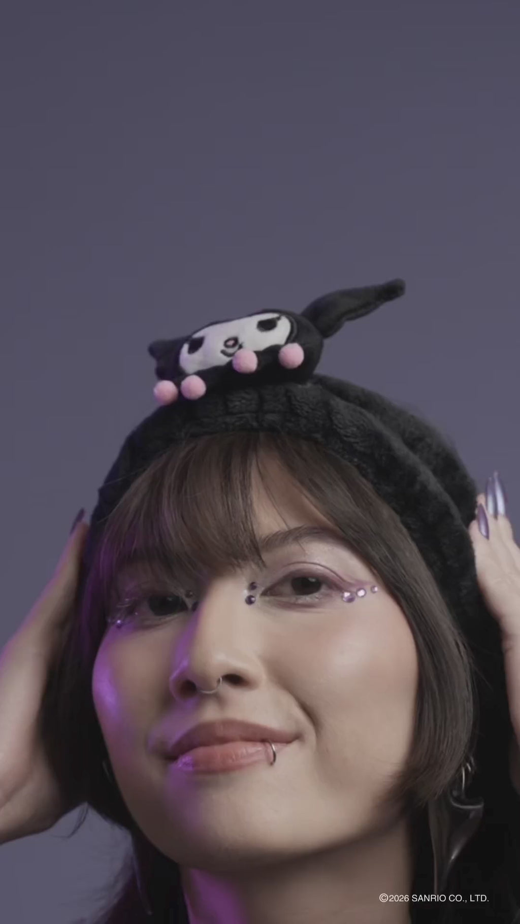 Faixa de Cabelos para Skincare e Maquiagem by Kuromi