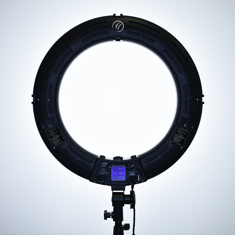 Ring Light Digital Profissional 18 Polegadas com Tripé e Controle Remoto - Klass Vough