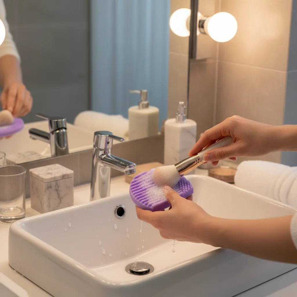 Silicone Brush Cleanser - Silicone para Limpeza de Pincéis com Suporte - Klass Vough