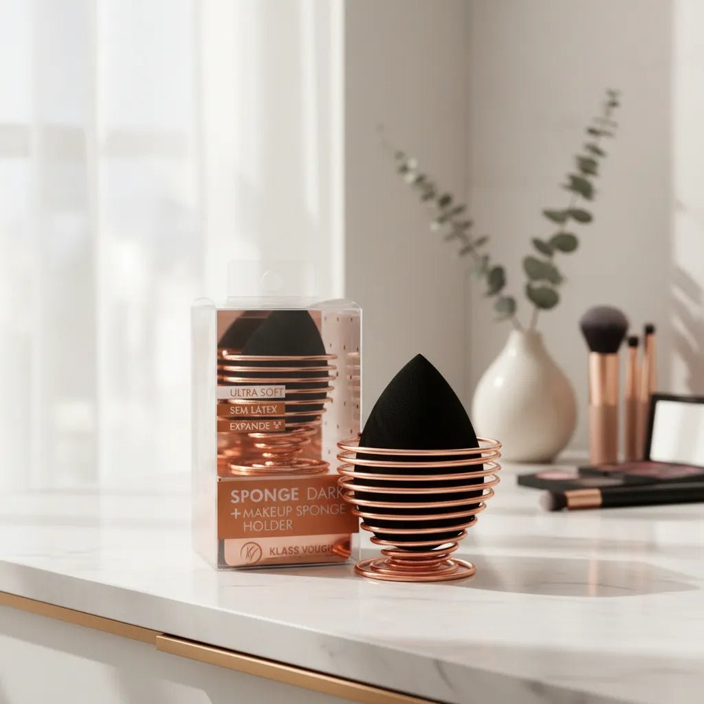 Sponge Dark + Makeup Sponge Holder - Esponja para Base com Suporte - Klass Vough