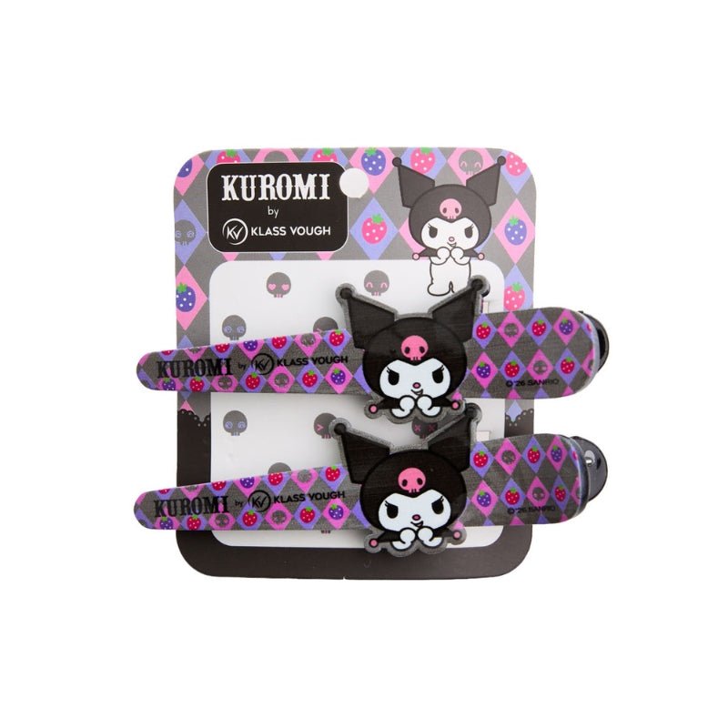 Tic Tac para Cabelos Preto com Estampa com 2 Unidades Kuromi - Klass Vough