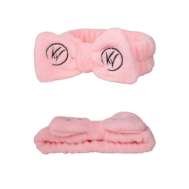 Velvet Band - Faixa de Cabelo para Maquiagem e Skincare Rosa - Klass Vough